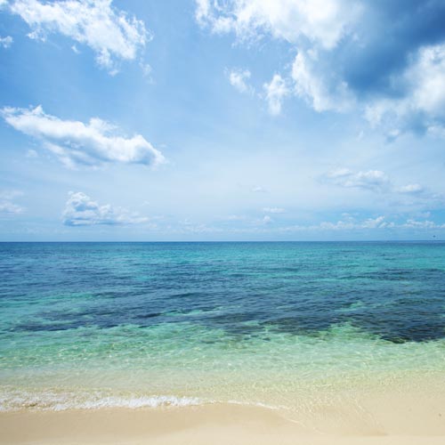 Transparent water in Cozumel